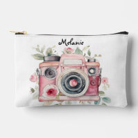 Cute Boho Floral Camera Watercolor Personalised