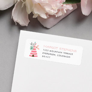 Cute Boho Floral Camping Teepee Return Address