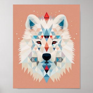 Cute Boho Geometric Dog Poster