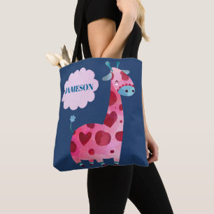 Cute Boho Giraffe Baby Diaper Tote Bag