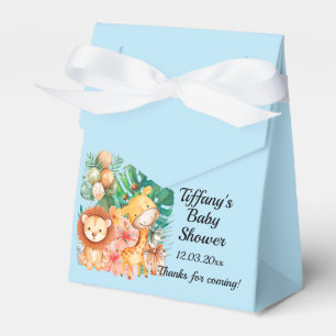 Cute Boho Jungle Animals Baby Shower Favour Box