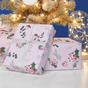 Cute Boho Lavender Holiday  Wrapping Paper