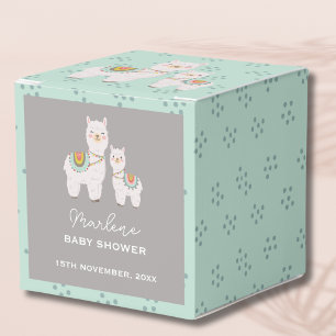 Cute boho llama baby shower favour box