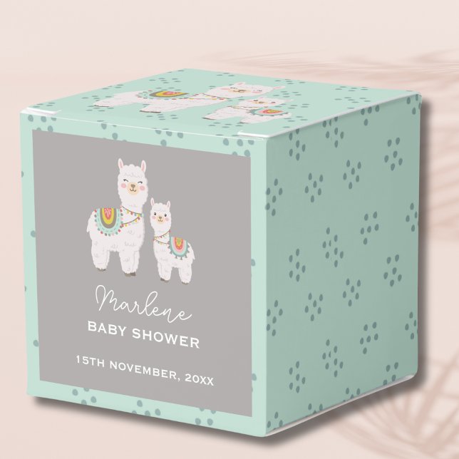 Cute boho llama baby shower favour box (Creator Uploaded)