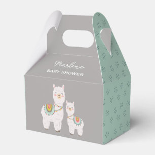 Cute boho llama baby shower favour box