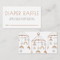 Cute Boho Mobile Diaper Raffle Baby Shower