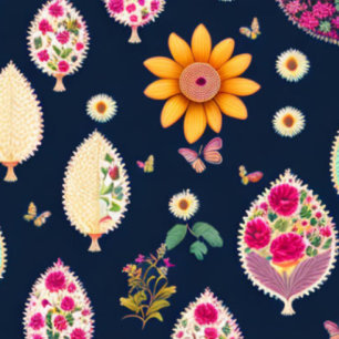 Cute boho modern elegant floral retro stylish tote bag