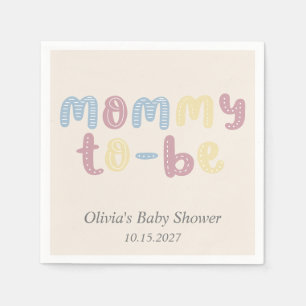Cute Boho Mummy To Be Baby Shower Napkin