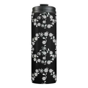 Cute Boho Pattern Peace Symbol Thermal Tumbler