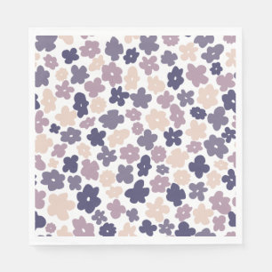 Cute Boho Purple Daisy Baby Shower Napkin