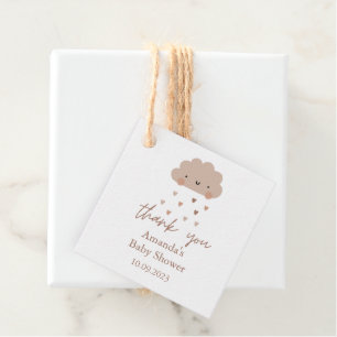 Cute Boho Rain Cloud Baby Shower Favour Tags