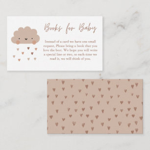 Cute Boho Rain Cloud Books For Baby Enclosure Card