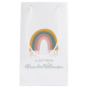 Cute Boho Rainbow A Gift From Personalised Small Gift Bag