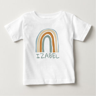 Cute boho rainbow baby top with custom name