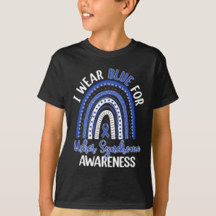 Cute Boho Rainbow I Wear Blue For Usher Syndrome A T-Shirt