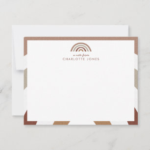Cute Boho Rainbow Kids Stationery Card