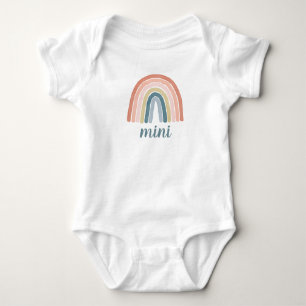 Cute Boho Rainbow Mini Script Matching Baby Bodysuit