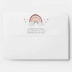 Cute Boho Rainbow Pattern Personalised Envelope