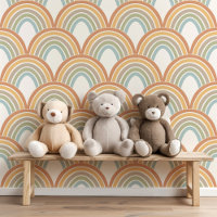 Cute Boho Rainbow Scallop Pattern Kids Baby