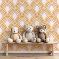 Cute Boho Rainbow Scallop Pattern Kids Baby