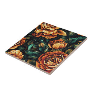 Cute Boho Rose Ceramic Tiles  For Living Space