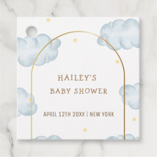 Cute Boho Star Cloud Arch Boy Baby Shower Favour Tags