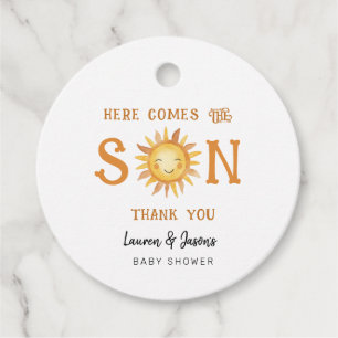 Cute Boho Sun Baby Boy Baby Shower Thank you Favour Tags