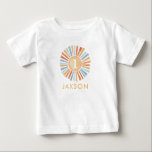 Cute Boho Sunshine 1st Birthday Sun T-Shirt<br><div class="desc">For more advanced customisation of this design,  simply select the "Edit using Design Tool" button above!</div>