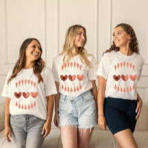Cute Boho Valentines Day Hearts 
