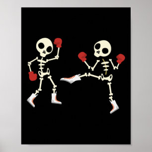 Cute Bone Kickbox Shirt - For Cool Men And Women W Poster