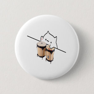 Cute Bongo Cat meme 6 Cm Round Badge