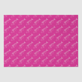 Cute Bonito Fish in Pastel Pink on Hot Pink Tissue Paper