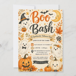 Cute Boo Bash Spooktacular Party Invitation