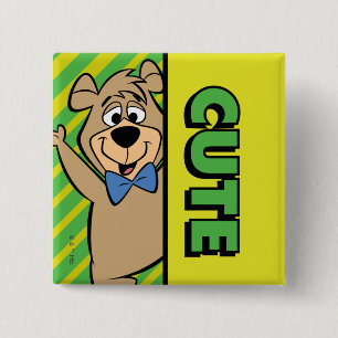 Cute Boo-Boo Bear 15 Cm Square Badge
