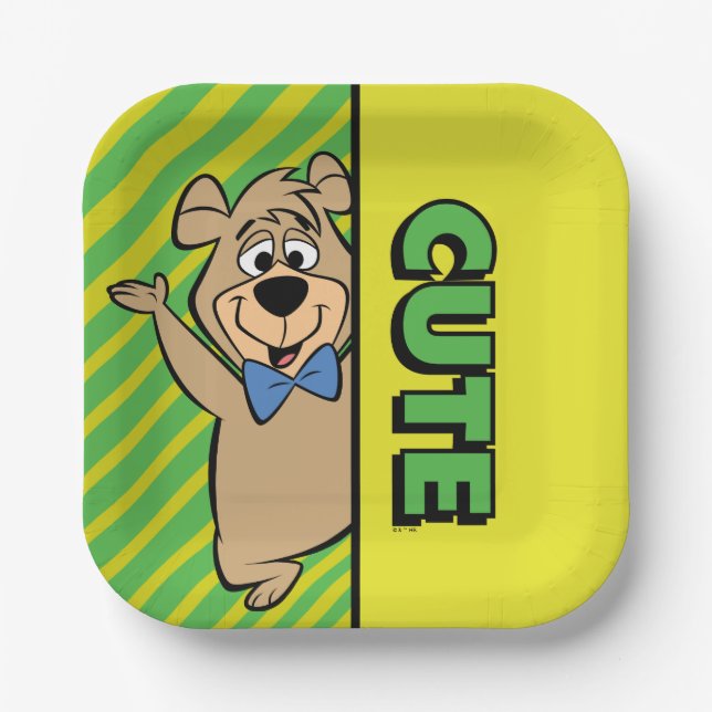 Cute Boo-Boo Bear Paper Plate (Front)