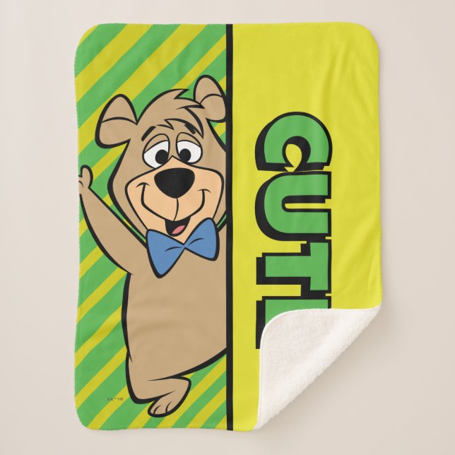 Cute Boo-Boo Bear Sherpa Blanket (Front)