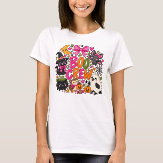 Cute Boo Crew Halloween Animals Spooky Girly T-Shirt