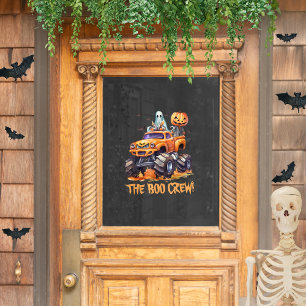 Cute Boo Crew Halloween Window Cling for Kids