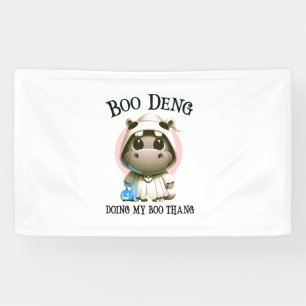 Cute BOO DENG My Moo Thang Halloween Costume Pink Banner
