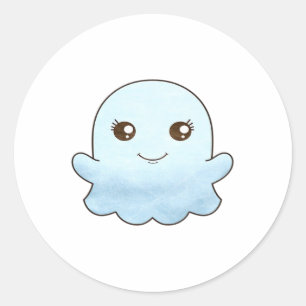 Cute Boo Design Trendy Unique Classic Round Sticker