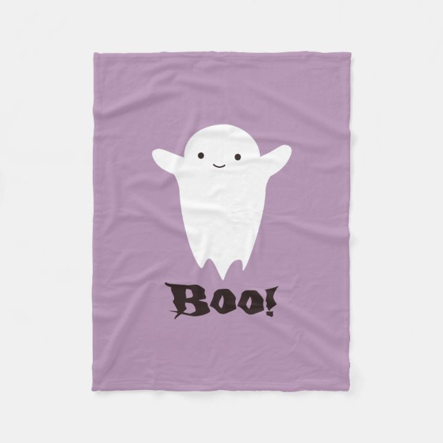 Cute Boo! Ghost Fleece Blanket (Front)