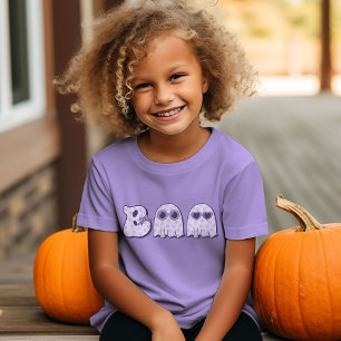 Cute Boo Ghost Halloween Girls T-Shirt