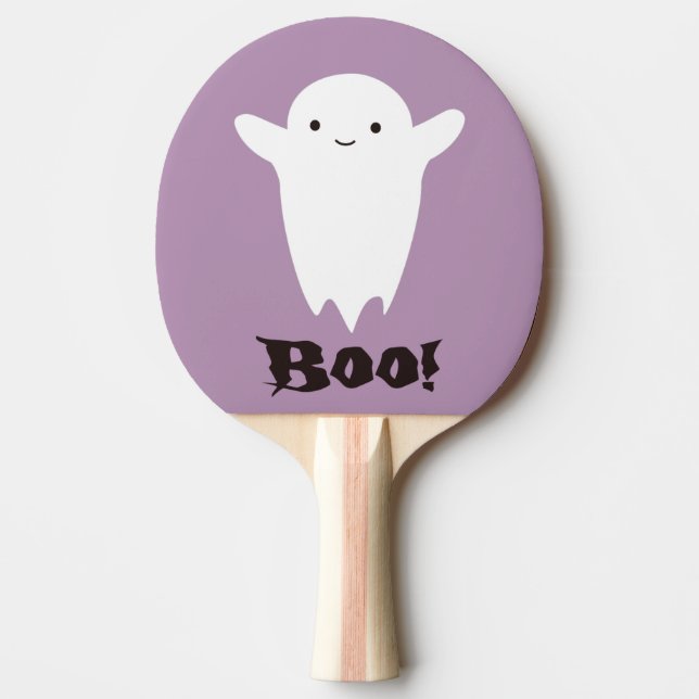 Cute Boo! Ghost Ping Pong Paddle (Front)