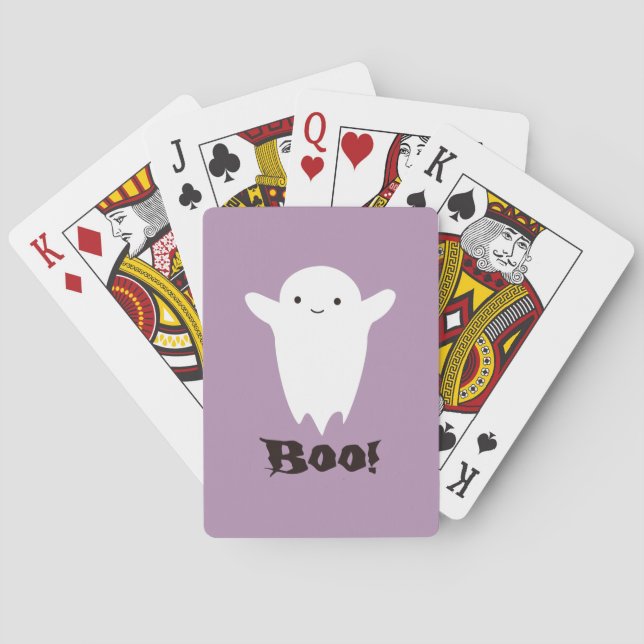 Cute Boo! Ghost Playing Cards (Back)