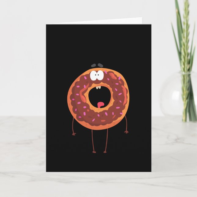 Cute Boo Halloween Donut Card (Front)