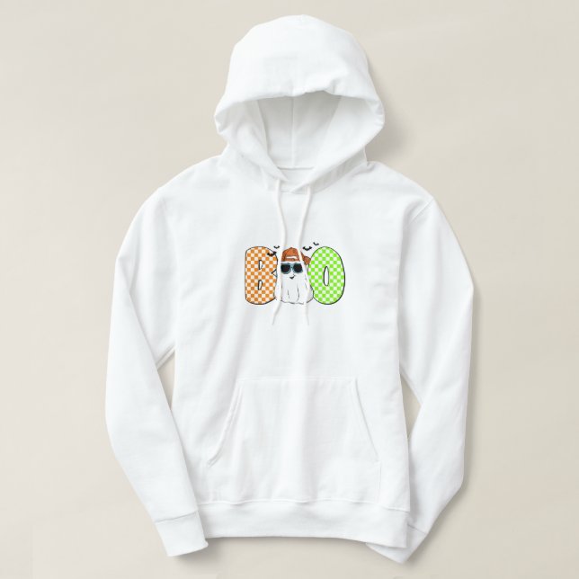 cute boo halloween hoodie (Design Front)