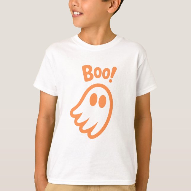 Cute Boo! - Kids Halloween Design T-Shirt (Front)