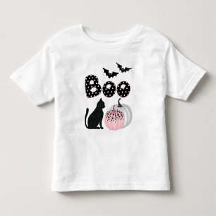 Cute Boo! Pink Pumpkin Halloween Toddler T-Shirt