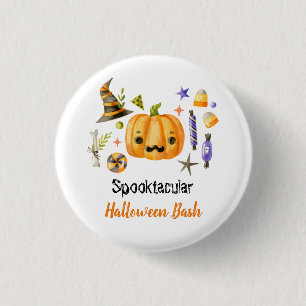 Cute Boo Pumpkin Spooktacular Halloween Bash Party 3 Cm Round Badge