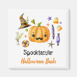 Cute Boo Pumpkin Spooktacular Halloween Bash Party Magnet